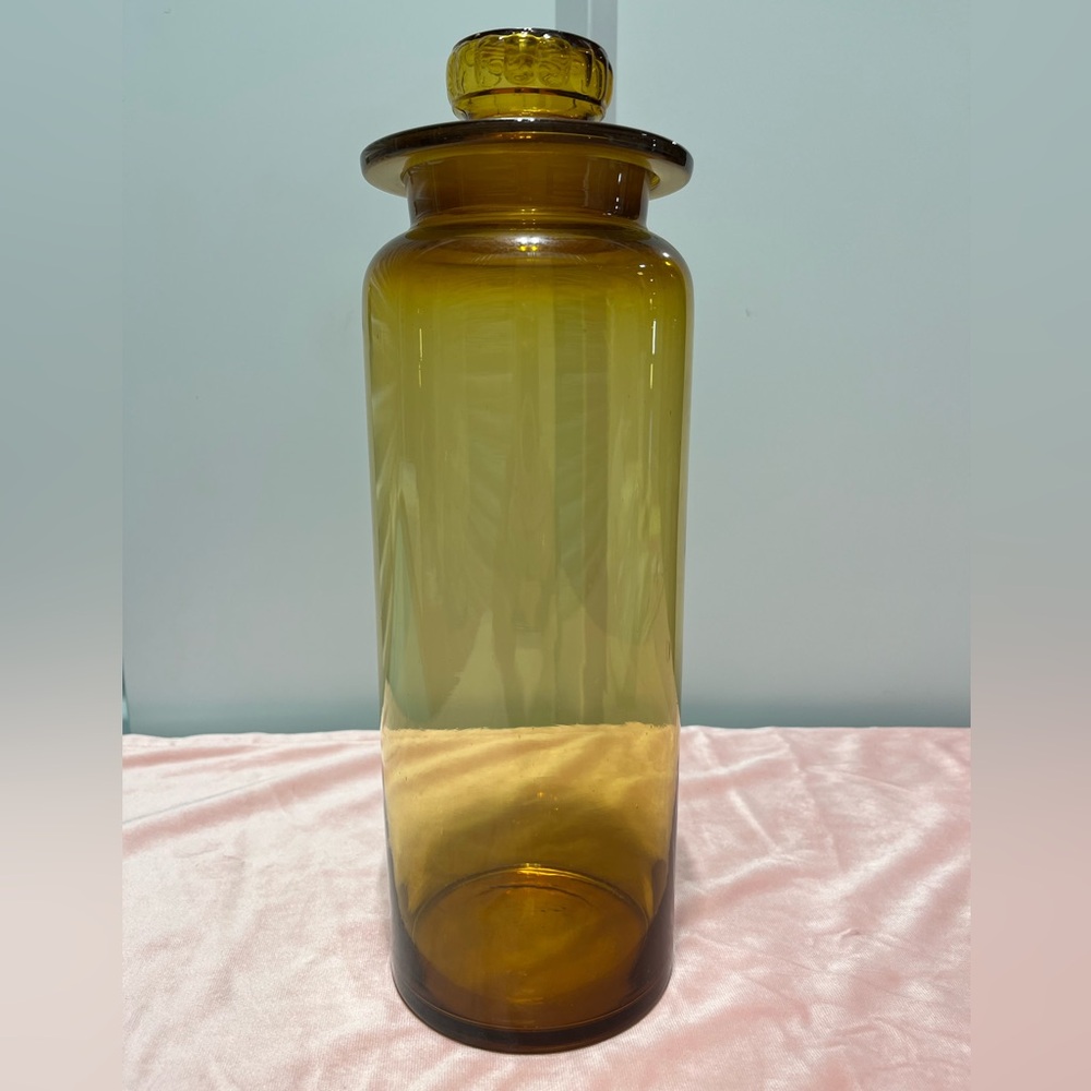 Vintage Counterpoint Takahashi Amber Apothecary jar